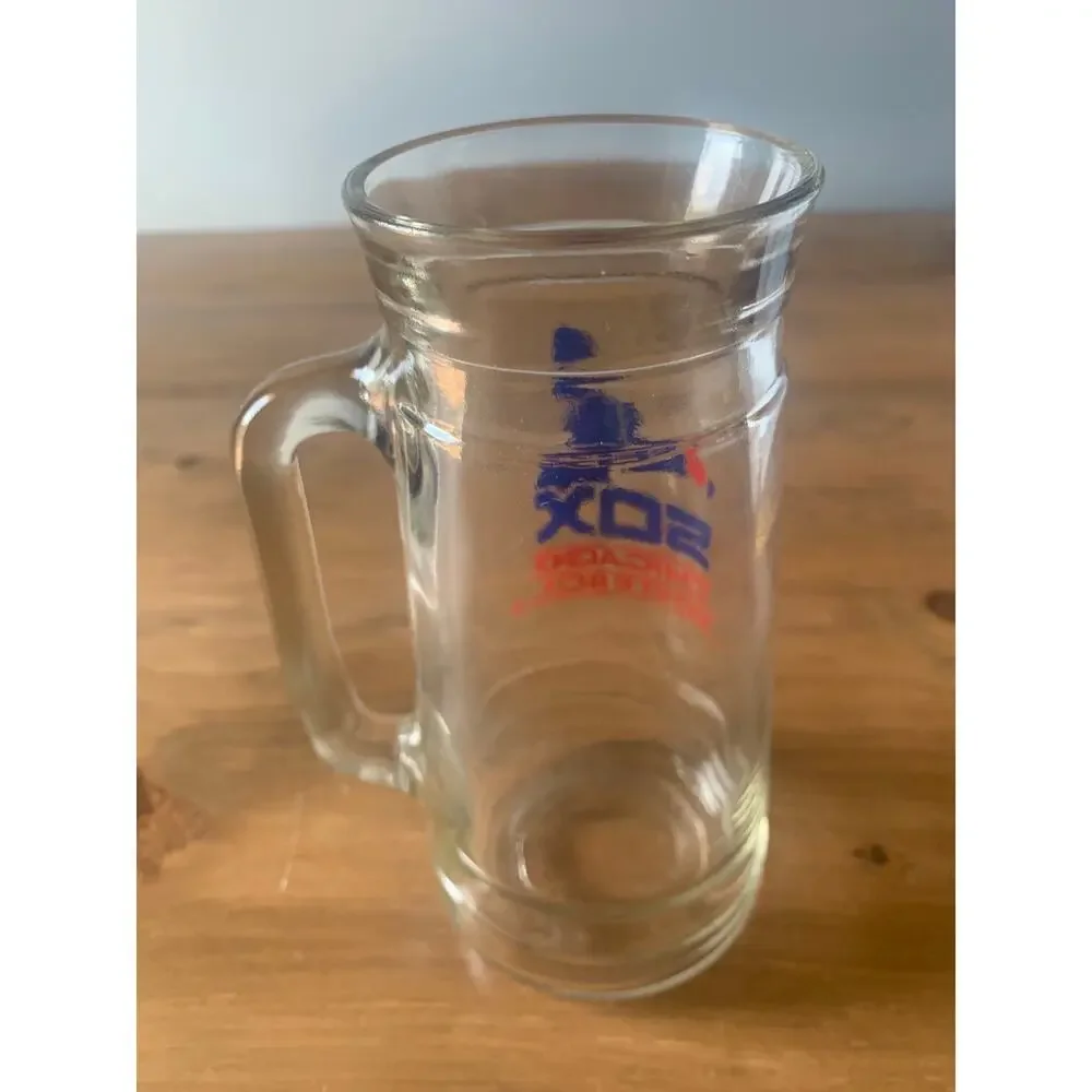 Chicago White Sox MLB Vintage Beer Glass Stein Fisher Nuts Promo Mug O’Nuts 80s